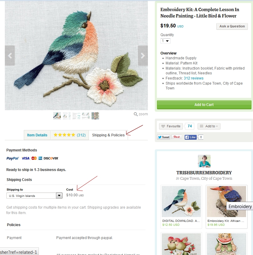 Shipping on Etsy